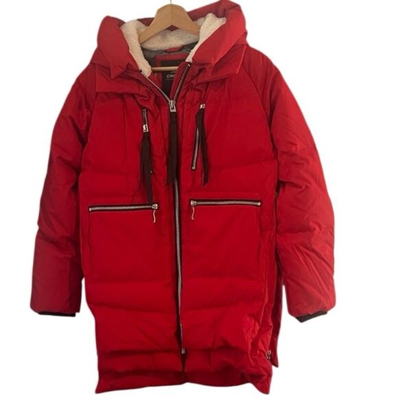 OROLAY Red Thickened  Multiple Pockets Down Jacket Size Small NWOT - Picture 4 of 15